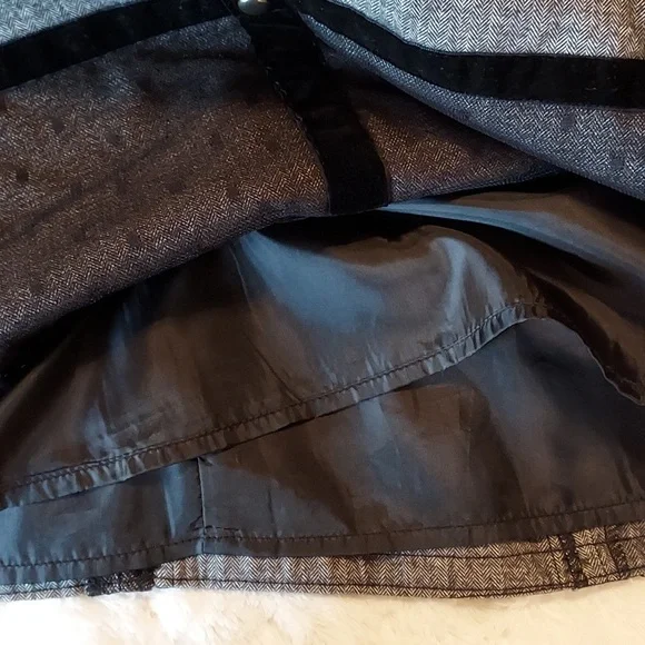 Anna Sui for Target Black & Grey Herringbone Studded Cage Mini Dress Size 13 - Picture 10 of 12